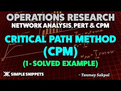 CPM - Critical Path Method (Solved Example) | Project Management | Operations Research