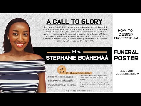 HOW TO DESIGN FUNERAL POSTER