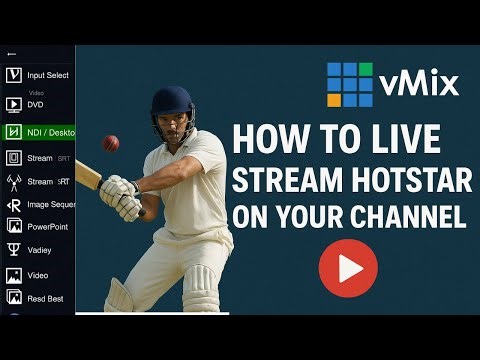 vMix से Hoststar Cricket Live Streaming करना सीखो 🔴 vMix Software Full Guide (Educational)