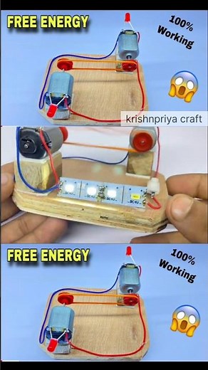 ⚡ Free Energy Generator 100% Working With Two DC Motor | Free Mobile Charger | Magnetic Motor Dynamo