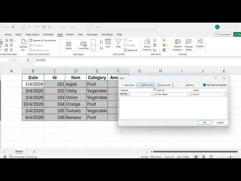 How to sort by date in excel | Majid Mazin