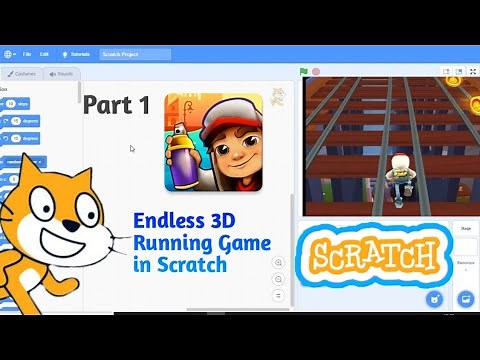 3D Endless Running Game in Scratch | How to make a 3D Endless Running Game in Scratch Part 1