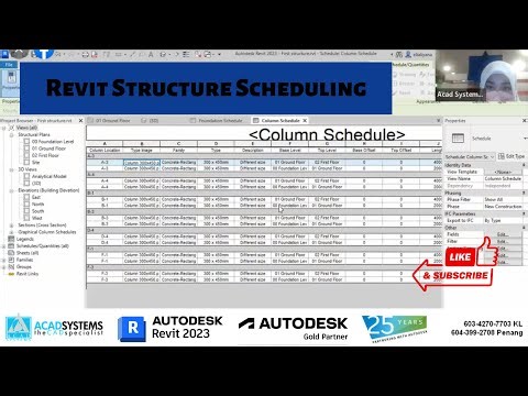 Revit Structure Scheduling