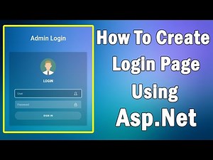 How To Create Login Page In Asp.Net Web Application | Web Tech