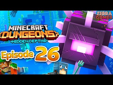 Minecraft Dungeons Gameplay Walkthrough Part 26 - Abyssal Monument! Ancient Guardian Boss!