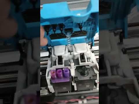 removing air gaps in ink tubing in HP Smart Tank 615 forgot to refill