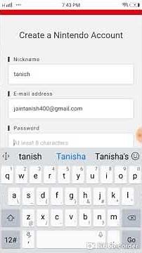 How to create a Nintendo switch account