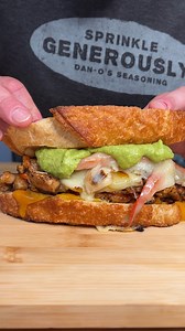 1.2M views · 44K reactions | Check out this savory, cheesy grilled cheese chicken sandwich!陋 #avocado #sandwich #lunch #chickenrecipes | Dan-O's Seasoning | Facebook