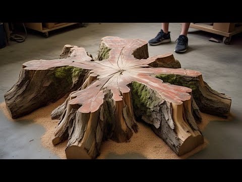 He's 20 & Turns a Hollow Log into an Amazing Bench | Chainsaw Carving