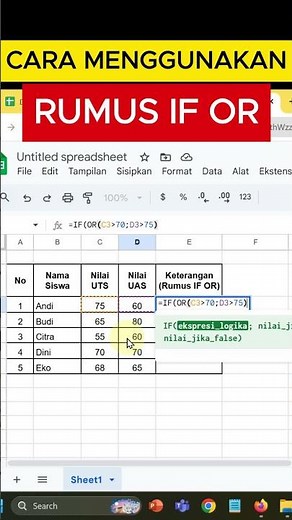 HOW TO USE THE IF OR FORMULA IN EXCEL #excel #if #IFOR #ifformula #excelpemula