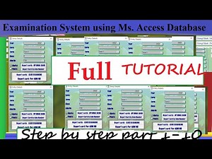 Examination management system using Microsoft Access Full Tutorial Step by Step
