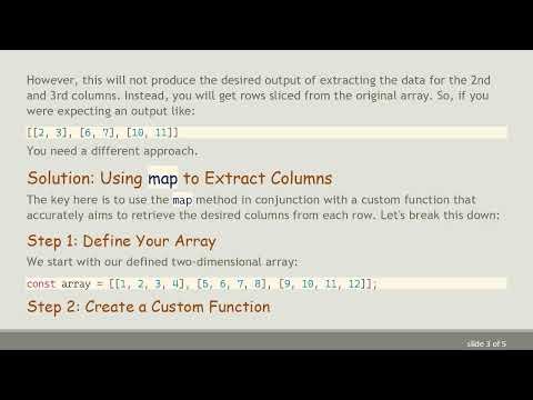 How to Slice a Two Dimensional Array in JavaScript