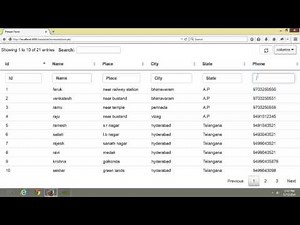 Datatable Server Side Example Using Java