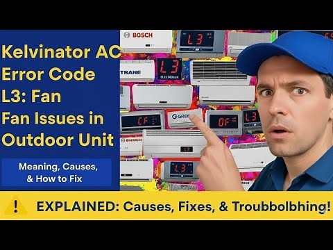 Kelvinator AC Error Code L3: Fan Issues in Outdoor Unit - Meaning, Causes, and How to Fix