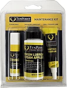 Amazon.com : TenPoint Maintenance Kit - Includes Crossbow String Wax & Conditioner, Premium Lubricant with Foam Applicator + Flight Rail & Trigger Lube - Keep Your Crossbow in Top Shooting Form : Sports & Outdoors