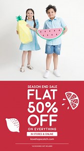 50% Off on Everything| Our season end sale is here! Get amazing discounts on all children's clothing. Accessories Excluded. Shop online or visit us in-store today. Show now: www.ilovehopscotch.com | Hopscotch | Facebook