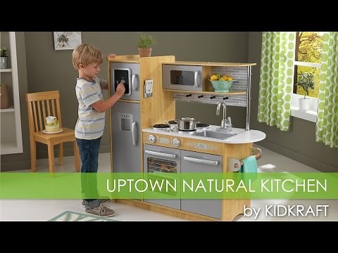 Children's Uptown Natural Play Kitchen | Watch KidKraft's Toy Review