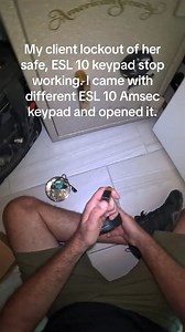 6.5K views · 64 reactions | My client lockout of her safe, ESL10 Amsec keypad stop working, I was able to open her safe with different ESL10 Keypad. | Vault Cracker | Facebook
