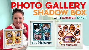 10K views · 72 reactions | Would you like a customized gift using family photos? Do you have a box for family photos? Would you like a way to display them so everyone can enjoy them? The photo gallery shadow box is a perfect solution for this! Get the tutorial and FREE SVG files on my blog.❤️ Design #688 | JenniferMaker.com | Facebook