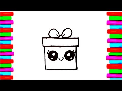 How to Draw a Box Easy // Drawing and Coloring a Box for Kids