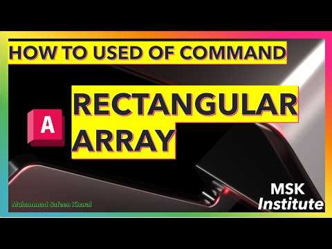 how to use rectangular array command in autocad