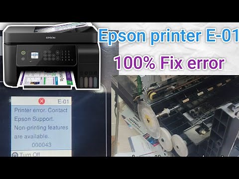 E-01 Printer Error. Contact Epson support. non-printing features are available 000043.paper Jam.