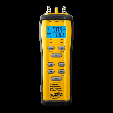 SDMN6 Dual Port Manometer w/ Pressure Switch Tester| Fieldpiece Instruments