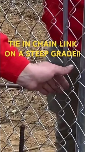 How to attach chain link on a slope (bias) #chainlinkfence