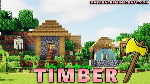 Timber Data Pack for 1.21.9 – 1.20.6 – One Hit Tree Chopping