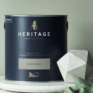 Within the Dulux Heritage range, you’ll find 112 timeless, luxurious colours. Each one has a story to tell, which helps you tell a story within your own home. #StoneGreen is a mid grey/green that has a natural connection to materials such as granite and marble. It’s a sophisticated neutral that helps you bring the outside in. Explore the range 👉 http://spr.ly/6181yGPWl | Dulux