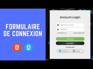 Formulaire de Connexion Moderne | HTML, CSS