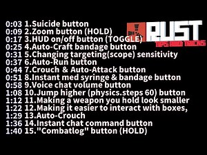 【2021】15 Rust key bindings for new RUST streamers in 2 minutes