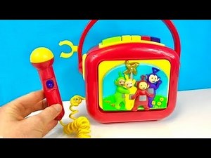 TELETUBBIES Tape Player Voice Recorder Radio Rare Toy with Microphone