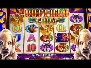 Started Bonus with 100 White Buffalo on Buffalo Chief Slot Machine