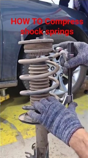 How To compress shock springs #cars#automobile#mechanic#automotive#shorts#shortsfeed