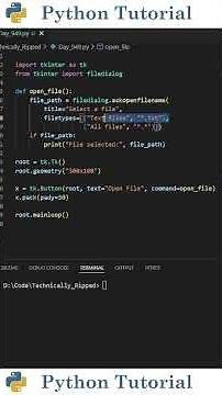 How to Open Files in Tkinter | Python Tutorial