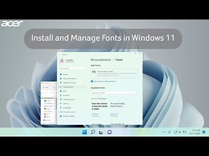 How to Install and Manage Fonts in #Windows11