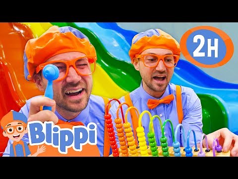 Blippi Down the Colorful Rainbow Slide! | BEST OF BLIPPI TOYS | Educational Videos for Kids