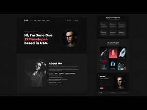 Build Responsive Personal Portfolio Website HTML CSS And JavaScript