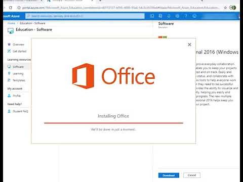 Download and Install Microsoft Project from Microsoft Azure