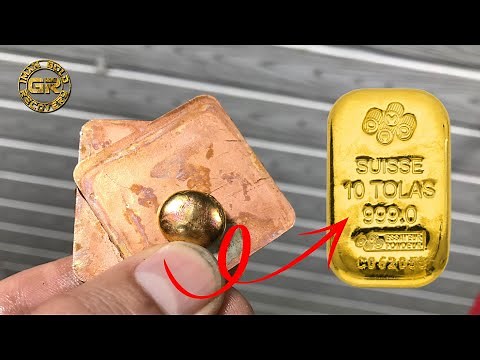 Purification of Gold in a Simple Method | How to refine gold with Copper | Gold Refining