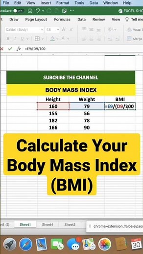 How to Calculate Body Mass Index (BMI) in Excel?
