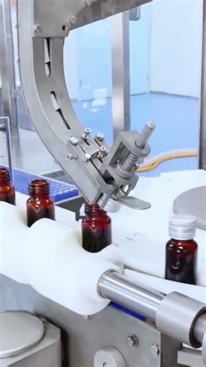 Automatic Cap Hanging &Capping MachineCap Placement and Tightening Process #cappingmachine #capping