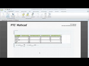 PTC Mathcad Demo - Excel Component