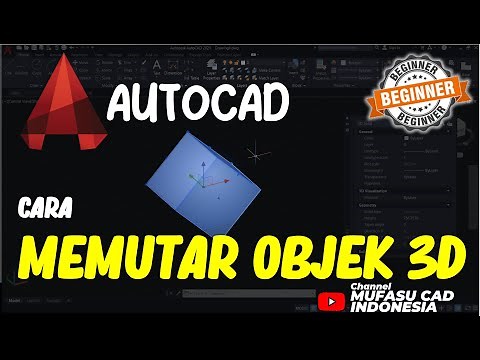 Cara Memutar Objek 3D Di AutoCAD