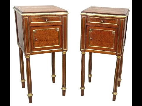 Pair Of 19th Century French Mahogany Bedside Night Tables