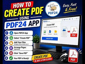 How to Create a PDF File Easily PDF24 Creator Best Free PDF Maker App #computer #online