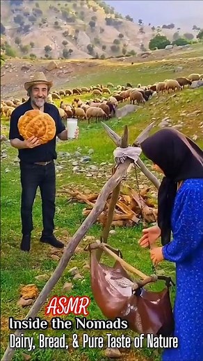 Dairy, Bread, and the Pure Taste of Nature #nature #nomad #nomadiclife #nomadic #asmr #asmrshorts