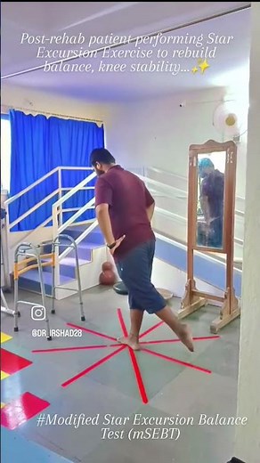 #Modified Star Excursion Balance Test (mSEBT)#physio#acl #aclrehabilitation #balancetraining