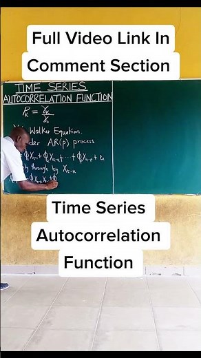 Time Series Autocorrelation Function #timeseries #timeseriesanalysis @content-academy
